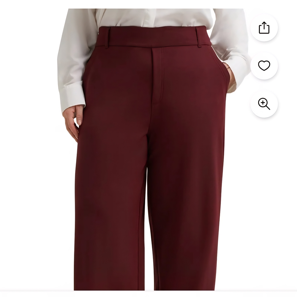 Lee Women's Burgundy Wide Leg Pants
